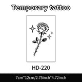 Yeknu  Rose Herbal Temporary Tattoo Stickers, Long-lasting Waterproof for One to Two Weeks, Fake Tattoo for Women, For Arm, Neck, Leg