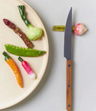 Yeknu  Mushroom Vegetable Chopstick Cutlery Holder Colorful Resin Knife Fork Spoon Coaster Holder Mushroom Umbrella Vintage Ornament
