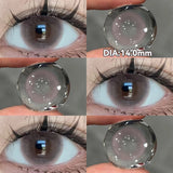 Yeknu   Pair Halloween Contact Lenses Beauty Eye Color Lenses Cosplay Pupils Myopia Lens with Prescription Natural Blue Lens