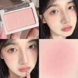 Yeknu  Peach Powder monochrome blush long-term durability Peach orange soft mist matte natural blush six colors available