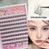 Yeknu  Self-Adhesive False Eyelashes 8 Rows - Glue-Free, Natural Look, Reusable & Easy Apply for Daily/Party Makeup (8-Pack)