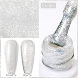 Yeknu  10ml Gold Glitter Gel Nail Polish Crystal Semi Permanent Soak Off UV Gel Varnish Nail Art Manicure Base Top Coat