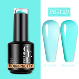 Yeknu  Rubber Base Gel Nail Polish Pink White Base Gel Top Coat Jelly Semi Transparen French Soak Off UV Nail Art Varnish