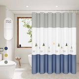 Yeknu  Transparent Waterproof Shower Curtain Bathroom Translucent Partition Curtain Easy Clean Wipe Mildew Proof Curtains with Hooks