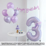 Yeknu  40-Inch Number Balloons for Birthday Photoaphy Props Boys Girls One Year Old Creme Purple Decorative Scene Arrangement