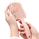 Yeknu  Pink Hair Scalp Massage Combs Hair Brush Anti-static Wet Dry Curly Detangler Hairbrush Salon Hair Styling Tool for Women Men New