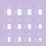 Yeknu  24Pcs Nude Pink False Nail Short Round Style Girl Nail Art Patch Stick on Finger Fake Nail Nude Color Warm Summer false nail