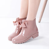 Women Rain Boots Waterproof Shoes Woman Non-slip Transparent Boots Female Candy Colors Outdoor Girl's Shoes goth bota feminina