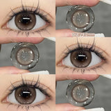 Yeknu  2PCS Gilding Prescription Contact Lenses Cosmetics Eye Color Lenses Fashion Pupils Myopia Colored Contact Lenses Violet
