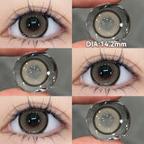 Yeknu   Pair Halloween Contact Lenses Beauty Eye Color Lenses Cosplay Pupils Myopia Lens with Prescription Natural Blue Lens