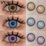 Yeknu  Color Contact Lenses for Eyes Korean Lens Natural Lenses Brown Lenses Blue Eye Contact Brown Big Eyes  Color Lens Eye