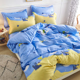 Yeknu  Single duvet cover Printed red quilt cover Thickened plant-cashmere cartoon multicolored bed cover 220x240 double bedding