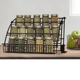 Yeknu  Kitchen Pull Down Cabinet 3 Tier Spice Rack Organizer Metal Storage Shelf Stand