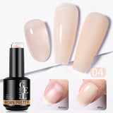 Yeknu  15ml Nude Pink Quick Construction Gel Jelly Color Semi Transparent Gel Nail Polish Rubber Base Soak Off UV LED Gel