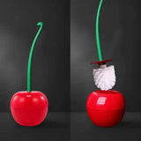 Yeknu 1pc Red Toilet Brush Creative Lovely Cherry Shape Lavatory Toilet Brush Holder Set Toilet Holder Bathroom Accessories
