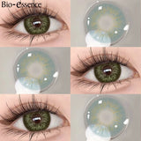 Yeknu  Green Colored Contact Lenses 1 Pair | Y2K Summer Festival Essential, Ideal for Selfie & Street Shooting, Fashionable