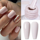 Yeknu  10ml Gold Glitter Gel Nail Polish Crystal Semi Permanent Soak Off UV Gel Varnish Nail Art Manicure Base Top Coat