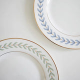 Yeknu  Creative Leaf Pattern Dinner Plate, Nordic Light Luxury Ceramic Tableware, Vegetable Steak Plates, Home Restaurant Supplies, 1Pc