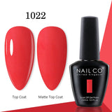 Yeknu  15ml Gel Nail Polish LED Semi-permanent Summer Varnish UV Vernis Blue Color Enamels For Nails Gellak Top Coat Base Polish