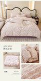 Yeknu Spring and summer pure cotton small fresh four-piece set, bedding sheet quilt cover, cotton student dormitory three-piece set
