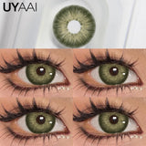 Yeknu  1Pair Fashion Big Lenses Colored Contact Lenses for Eyes Beauty Blue Eyes Lenses Natural Green Pupils Brown Grey Lens