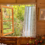 Yeknu  American Countryside Floral Sheer Curtains for Bed and Breakfast Bedroom Living Room No Hook Grommet Free Drapes Custom