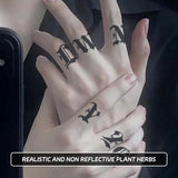 Yeknu  Long-lasting waterproof tattoo stickers simulated non-reflective temporary tattoo English pattern finger arm fake tattoo