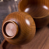Yeknu  Japanese Sour Jujube Wood Bowl Adult and Children's Wood Bowl Kitchen Food Containers Rice Salad Noodles Bowl HouseholdTableware