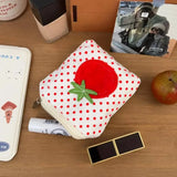 Yeknu  Tomato Mini Storage Bag Is A Portable Waterproof Coin Purse, Lipstick,Headphones,and Miscellaneous Bag.Travel Accessories