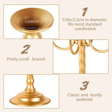 Yeknu  5 Candle Holders For Weddings, Banquet Events, 19.6 Inches High, Decoration For Weddings, Christmas, Halloween