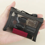 Yeknu  Zipper Credit Card ID Bag Lipstick Pouch Data Line Key Earphone Organizer Mini Clear Nylon Mesh Zipper Coin Purse Cute Wallet
