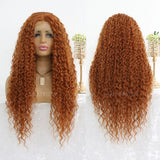 Yeknu  613 Bleach Blonde Deep Curly Lace Front Wig Synthetic Hair Glueless Long Curly Blonde 13x4 Lace Front Wigs Pre Plucked