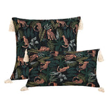Yeknu  Cotton Linen Flower Cushion Pillowcase Retro European Style Living Room Sofa Backrest High Precision Jacquard Cushion Cover