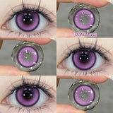 Yeknu  2pcs/pair Cyber Series Halloween Colored Contact Lenses for Makeup Eyes Big Pupils Red Contact Lenses Brown Lens Myopia