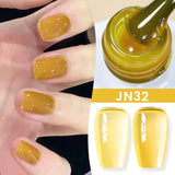 Yeknu  10ml Jelly Nude Gel Nail Polish Crystal Translucent Coffee Soak Off Semi-Permanent Varnish Base Top Coat Manicure