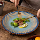 Yeknu  Creative Porcelain Tableware Household Kitchen Restaurant Supplies Steak Western Food Plate Microwave Oven Bowl Dinner Plate 1Pc