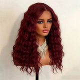 Yeknu  Platinum Blonde Deep Curly Wavy 13X4 Lace Front Wigs for Women Middle Part 60 Loose Curly Synthetic Hair Daily Party Cosplay