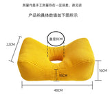 Yeknu Corduroy waist pillow office sleeping pillow computer chair waist cushion pregnant woman backrest car small pillow
