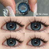 Yeknu  2PCS Contact Lenses Myopia Beauty Blue Lenses Cosmetic Pupils Natural Color Lens Eyes with Degree High Quality Lenses