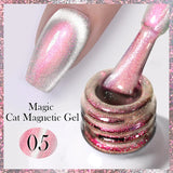 Yeknu  Gold Reflective Moonlight Gel Nail Polish Cat Magnetic Aurora Spar Glitter Semi-Permanant Varnish Nail Art Magnetic