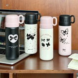 Yeknu  500ml Fashion Cartoon Stainless Steel 316 Vacuum Flask With Straw Portable Girl Student Thermos Mug Travel Tumbler