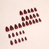 Yeknu  24 PCs Short French Simple Solid Nails with 1 Jelly Gel and 1 Nail File