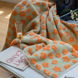 Yeknu  Retro Jacquard  Blended Cover Blanket Multifunctional Sofa Nap Blanket Thick Blanket