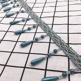 Yeknu  12M Curtain Beads Lace Tassel DIY Curtain Mantle Head Decor Accessories Imitation Pearl Beaded Fringe Lace Trim Upholstery