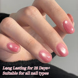 Yeknu  10ml Pink Garden Cat Magnetic Gel Nail Polish Glass Bead Soak Off Semi Permanent UV Gel Varnish Nail Art Supplies