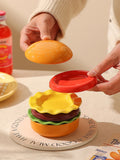 Yeknu Hamburger Dish Seasoning Dish Six Piece Set Dipping Dish Cute Tableware Ceramic Underglaze Color Soy Sauce Dish Household Side D