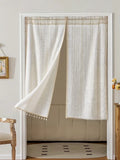 Yeknu  New Cotton Linen Room Partition Door Curtain Kitchen Batoom Privacy Blind No Drilling Required Fabric Art Door Curtain