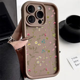 Yeknu  Cute Flower Phone Case For iPhone 11 Case iPhone 15 13 16 17 12 14 Pro Max XR X XS 7 8 Plus SE Anti-drop Shockproof Cover Funda