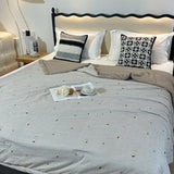 Yeknu 2025 new Mu yarn cotton summer quilt wrinkled yarn air conditioner quilt household skin-friendly thin quilt machine washable