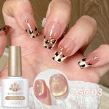 Yeknu  Gold Reflective Moonlight Gel Nail Polish Cat Magnetic Aurora Spar Glitter Semi-Permanant Varnish Nail Art Magnetic